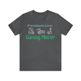 Procrastination Level: Gaming Master - Unisex Short Sleeve Shirt for the Ultimate Gamer, Procrastinator Gifts