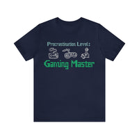 Procrastination Level: Gaming Master - Unisex Short Sleeve Shirt for the Ultimate Gamer, Procrastinator Gifts