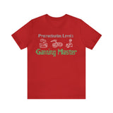 Procrastination Level: Gaming Master - Unisex Short Sleeve Shirt for the Ultimate Gamer, Procrastinator Gifts