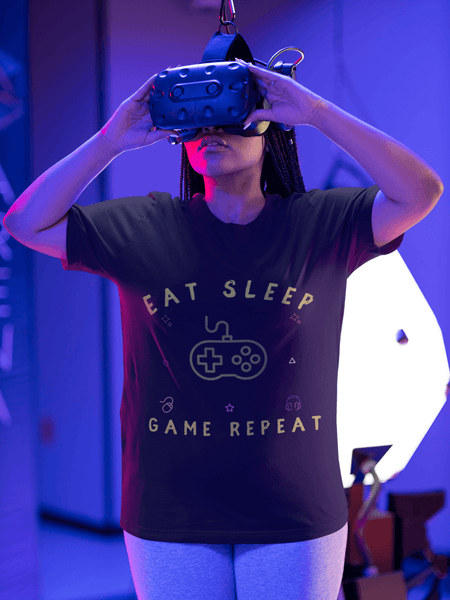 Eat Sleep Game Repeat Unisex gamer T-shirt